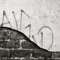 Brick, Plaster and Graffiti, Port Dundas, Glasgow, Scotland.