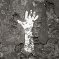 Painted Hand, Abandoned Village, Slaggan, Wester Ross, Scotland.